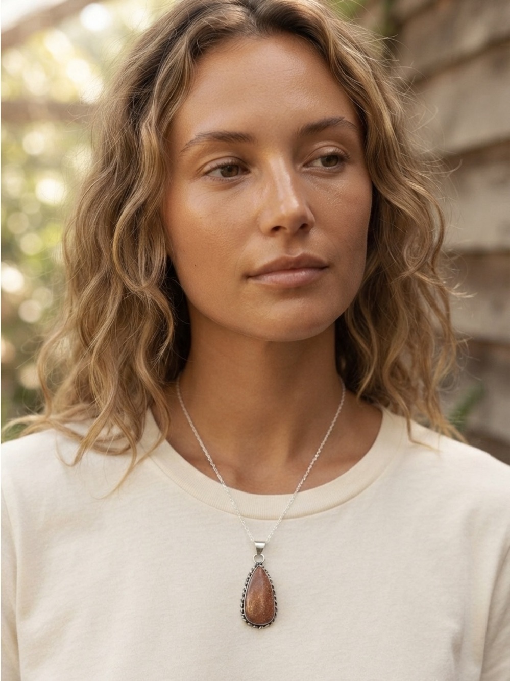 Sunstone Pendant Necklace